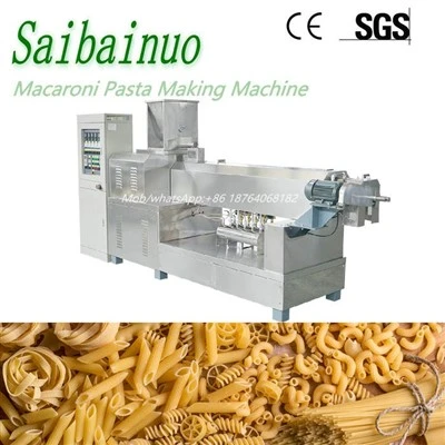 Industriel italiensk pastamaskine til fremstilling af makaroni